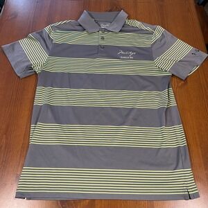 Under Armour Montage Kapalua‎ Bay Striped Green Golf Polo Shirt Mens Medium MD